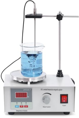 Laboratory Magnetic Stirrer Heating Plate, 85-2 Magnetic Stirrer Mixer Hot Plate, 220V 2000ml, Höhenverstellbar, Mischen, Rühren und Heizen EU-Stecker