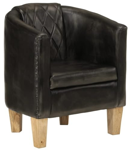 ZEYUAN Clubsessel Grau Echtleder, Relaxsessel, Fernsehsessel, Kinosessel, Gaming Couch - 359641