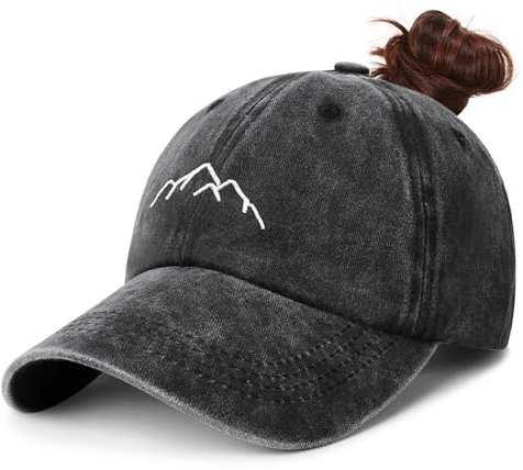 HeyCaps Pferdeschwanz Baseball Cap Damen Atmungsaktiv Verstellbare Baseballkappe Baumwolle Mütze Sonnenschutz Basecap Tennis Golf Sport Cap