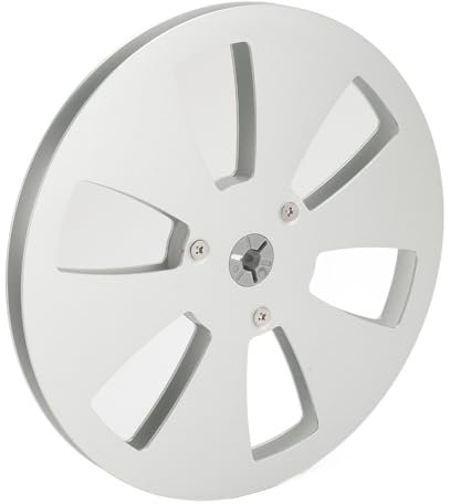 Carrete de Cinta Vacío de 1/4 y 7 Pulgadas, Carrete con 6 Orificios para Carrete, Aleación de Aluminio con Cubo Nab Pequeño, Carrete de Sonido de Apertura Universal para