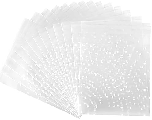 200 Stück Cellophantüten Klar, Klein Plätzchentüten, Selbstklebend Zellophanbeutel, Süßigkeiten Tütchen, Kleine OPP Plastiktüten für Bäckerei, Kekse, Süßigkeiten, Dessert (7 x 7 cm)