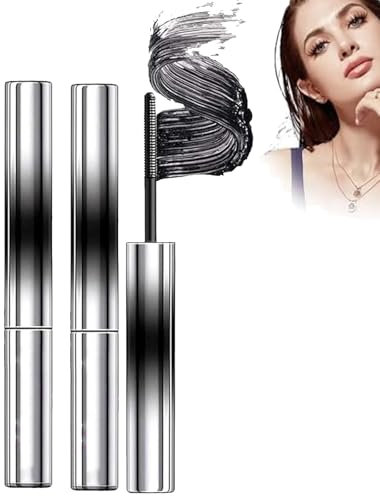 Iron Wand 3D Curling Mascara - Metal Rod, Long-Lasting, Waterproof (2PCS Black)