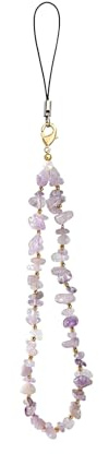 YEJAHY Bracelet de téléphone portable avec pierres de cristal, dragonne, chaîne de téléphone portable, dragonnes en pierre naturelle, étui de smartphone et téléphone portable, cordon court pour