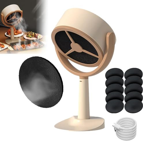 High Fan for Smoking Indoors - Portable Smoke Purifier Kitchen Exhaust Fan, Low Noise Plug-in