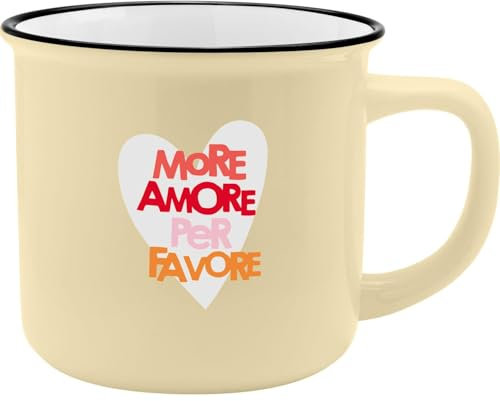 GRUSS & CO XL-Becher Motiv Amore | Lieblingsbecher aus Porzellan, Tasse mit Spruch, 55 cl, mit Geschenkbanderole | Geschenk Liebe, Freund, Freundin | 74178