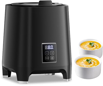 hzexun Suppentopf 10 Liter, Suppen und Thekenkessel,Elektrischer Suppenwärmer 400W herausnehmbarem Edelstahl-Innenraum,Temperaturregelung bis 90° C für Buffet Catering Gastro Party (Schwarz)