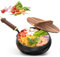 Casserole en fer forgée à la main, avec couvercle, poêle en fer forgé, poêle en fer non revêtu, grande casserole, poêle en fer, casserole forgée à la main avec fonction de conservation de la chaleur