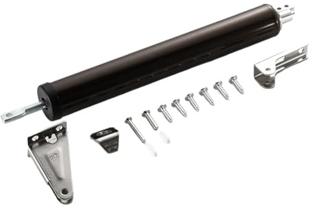 Gettimore Pneumatischer Türschließer für 50–90 cm große Türen, einstellbare Geschwindigkeit, automatisches Schließen, Aluminiumlegierung, kompatibel mit Holz/Metall Innen- und Außentüren