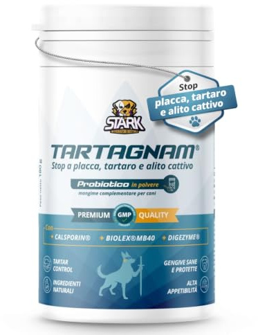 Sciogli Tartaro Denti Cane 180g Polvere Dentale per Cani Supporto Alito Cane Protezione Denti Gengive per Placca e Tartaro con Ingredienti Naturali Mangime Complementare Alta Appetibilità Igiene Orale