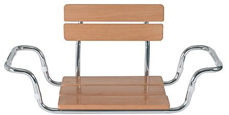 Sedile per Vasca da Bagno Seduta in Legno e Schienale