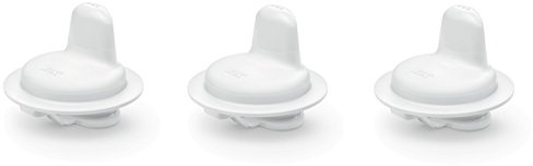 NUK First Choice Active Harte Trinktülle für Kiddy Cup, auslaufsicherer Ersatz-Trinkaufsatz für Kinder, weiß, 3 Stück