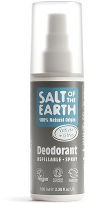 Salt Of The Earth Pure Armour - Desodorante Spray para Hombre, 100 ml