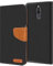 Verco Art Funda de Cuero Huawei Mate 10 Lite, Funda para teléfono móvil para Huawei Mate 10 Lite Funda de Libro Tela, Negro
