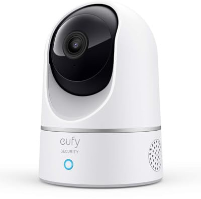 Eufy Övervakningskamera, Ip-Kamera, Säkerhet Inomhuskamera 2K För Inomhusbruk, Plug-In Pan/Tilt Säkerhetskamera Med Röstassistent, Rörelsesensor (Renoverad)