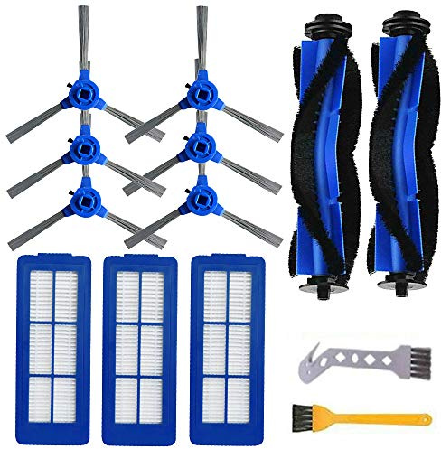 Accessories Kit Replacement Part For Eufy RoboVac 11s Max, 15C Max, 30C Max | for G10, G20, G30 Edge/Hybrid/Verge For Hiraliy Vacuum Cleaner, 2 Main Roller Brush 6 Side Brush 3 Filter