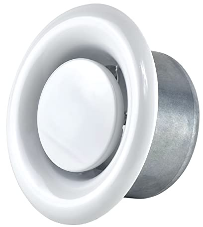 Steinberg14 80mm Valve à Disque Réglable - Diffuseur/Grille D'aération - Vanne à Disque en Métal
