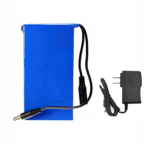 Batería de Litio de 12 V DC Paquete de batería de Iones de Litio de polímero Recargable para alumbrado público Producto Digital Energía en Espera con Cargador (8000ma)