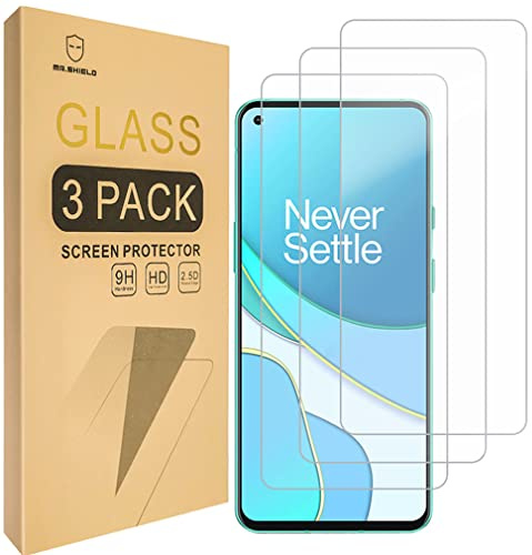 Mr.Shield Schutzfolie Kompatibel mit OnePlus 8T 5G / OnePlus 9R / Plus 5G / 8T+ [3 Stück] Schutzglas Schutzglasfolie 9H Härte, HD Klare Displayschutzfolie