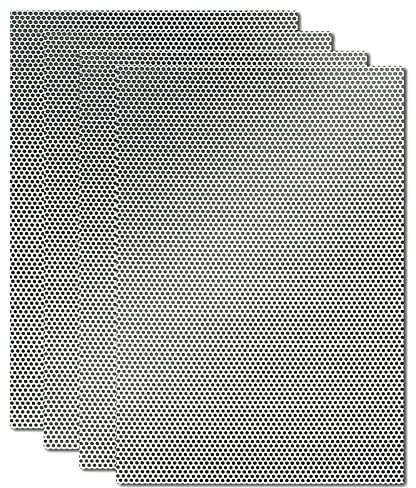 Wire Mesh Sheet 4 Pcs, Never Rust Aluminum-Magnesium Alloy Fine Metal Rodent Mesh Panels, Air Brick Vent Mesh Cover for Mouse Rat Proof Insect Pest Control, A4(210 x 300 mm)