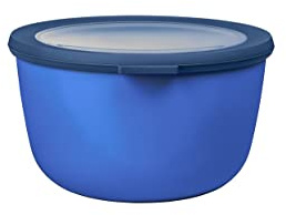 Mepal Multi Bowl Cirqula Round - Mikrowellen Geschir - Geeignet als Luftdichte Aufbewahrungsbox für den Kühlschrank, Mikrowellengeschirr & als Frischhaltedosen - 2000 ml - Vivid blue