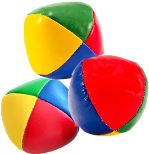 SovZovy Jonglierbälle 3er Set, Rivestimento Impermeabile，Riempiento di Paline da Giocoleria für Anfänger, lebendige Farben zur Verbesserung der motorischen Fähigkeiten