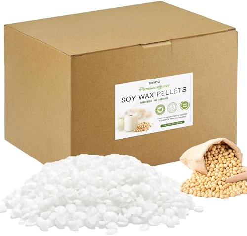 TRINIDa Soy Wax for Candle Making, 5KG SoyPRO Candle Wax Pellets, 100% Soy Wax Supplies of Candle Making for Adults and Beginners, Premium Pure Natural