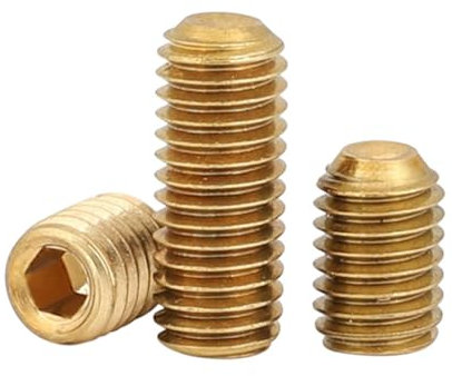 3-10 Stück Messing Cup-Point Stellschrauben Innensechskant Set Madenschraube Rosh M2 M2.5 M3 M4 M5 M6 M8 M10 M12 (Color : 8mm_M2(10Pcs))