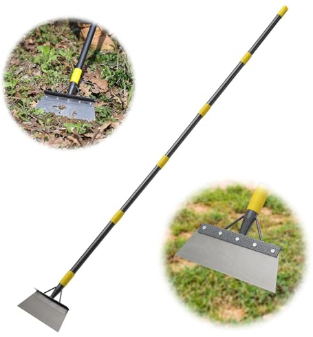 Starbover Multifunktionale Reinigungsschaufel Garten, Gartenschaufel Unkrautschaber Edelstahl mit Griff 236cm für Jäten, Schneeschaufeln, Säubern von Bauernhöfen