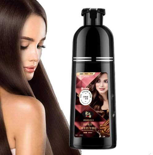 Champú de tinte para el cabello natural, tinte para el cabello en champú para mujeres,Champú para teñir el cabello natural de 450 ml - Limpieza y acondicionamiento profundos, sin lejía, cuidado del ca