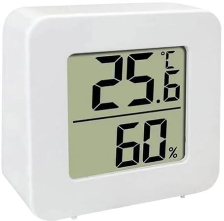 Thermomètre Hygromètre Intérieur Digital à Haute Précision, Petit Moniteur de Température et Humidimètre, Thermomètre Ambiant, Thermo Hygromètre pour Bureau Maison Chambre Bébé Serre Sous-sol