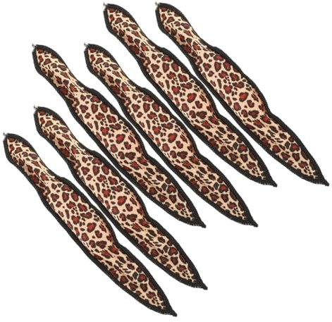 PLAFOPE 6pcs Leopard Print Curls Hair Sponge Roller Diy Wavy Hair Styling Tool for Women