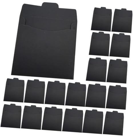 Leere CD Hüllen 50 Stück Schwarz aus Papier, Einfache Elegante