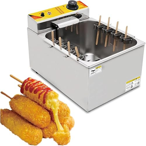 ylpddmm 1900W Friggitrice Commerciale ，12L Stainless Steel Deep Fryer， Temp Control，Friggitrice per Corn per ristoranti rapidi