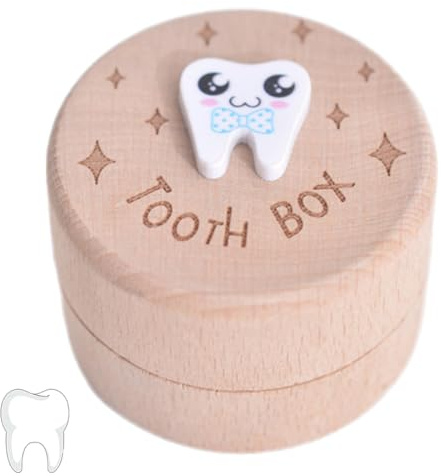 ZEPIQOR 1 pcs Boite a Dents de Lait, Boite a Dents de Lait Garcon avec Motif de Dents de Lait pour garçons et filles, Boite à Dents de Lait pour Stockage des dents, Cadeau pour les nouveaux parents