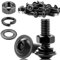 20 tornillos M5 x 20, tornillos de cabeza alomada M5, tornillos negros con tuercas, tornillos de cabeza plana M5, acero inoxidable A2 V2A, tornillos de acero inoxidable, hexágono interior, arandelas