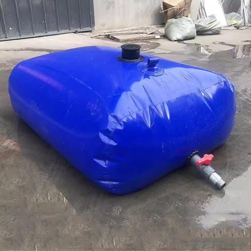 Wassersack Doppelseitige PVC-Beschichtung Tragbar und Faltbar Druckfeste und Verschleißfeste Weichwasserspeicherblase für Wohnmobile, Brandschutz, Bewässerung(200L/0.8 * 0.5 * 0.5M)