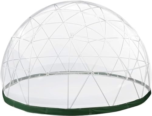 3,6 m Gartenzelt – Transparente TPU-Abdeckung, wasserdichtes Kuppelhaus für Terrasse und Esszimmer