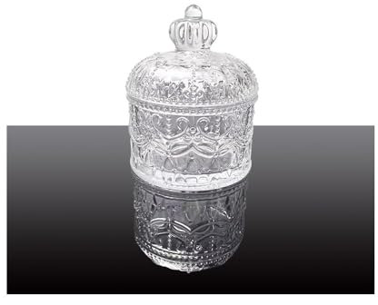 GEK208130 Boite a Beurre Beurrier avec Couvercle, Bocal à Bonbons Rond en Verre for Cuisine, conteneurs de Rangement de Bureau multifonctionnels Comptoir