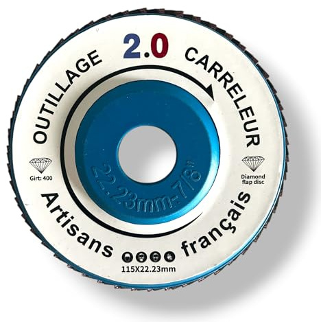 Diamantscheibe mit Lamellen, 115 mm – Schneiden & Finish für Fliesen, Steinzeug, Stein – Fliesenwerkzeug 2.0 (Körnung 400)