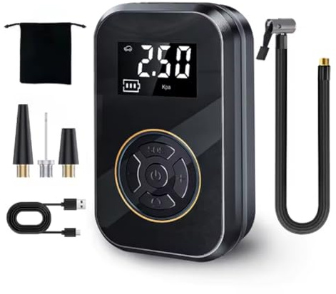 Uxsjakjsd Portable Car Air Pump Air Compressor 12V 150PSI Electric Tire Inflator Pump for Motorcycle Bicycle Car Tyre Ball