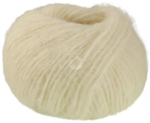 LANA GROSSA Mohair Di Gio | Locker verzwirntes Garn | Handstrickgarn aus 55% Mohair (Superkid) & 45% Schurwolle (Merino superfein) | 50g Wolle zum Stricken & Häkeln | 85m Garn FB 9