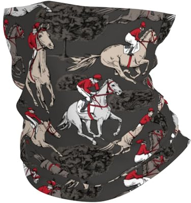 Schöne Galoppierende Pferde, Reiter, Baum, Eleganz Herren Damen Halsschlauch Elastisch Loopschal Atmungsaktiv Halstuch Für Motorrad Skifahren Joggen Outdoor
