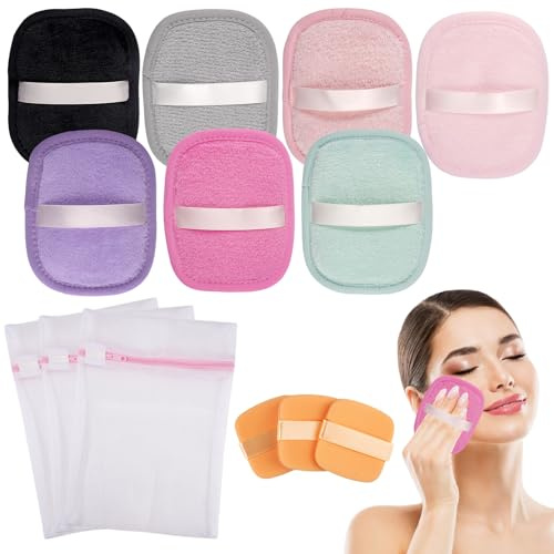 7 Piezas Discos Desmaquillantes Reutilizables, 12 x 10 cm Ultra Suave