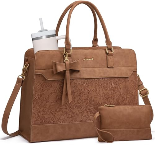 LOVEVOOK Handtasche Damen Groß, 15,6 Zoll Laptoptasche Arbeitstasche Elegant Uni Tasche Schultasche Lehrertasche, PU Leder Tote Bag Aktentasche Schultertasche Handbags Women für Schule Büro Arbeit