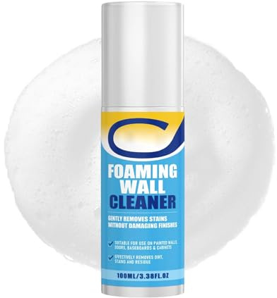Tyinerc Pulitore a Schiuma Spray - 100ml Sgrassatore Spray a Schiuma per Macchie | Rimuovi Macchie per Telai Porte - per Detersione di Piastrelle Stufe Cucina Battiscopa e Top in Bagno e Cucina