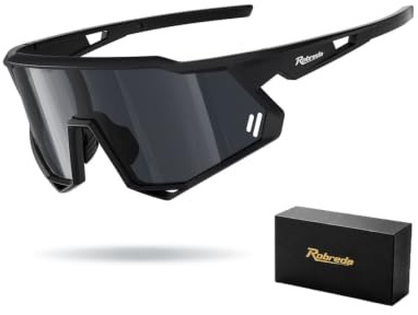 Robreda Fahrradbrille Herren Damen,UV400 Schutz Vollrand Schnelle Brille | [Vollrahmen/winddichter/robust und stoßfest],TR-90 Ultraleicht Sportbrille Sonnenbrille ,für Fahrrad, Laufen, Rennrad,MTB
