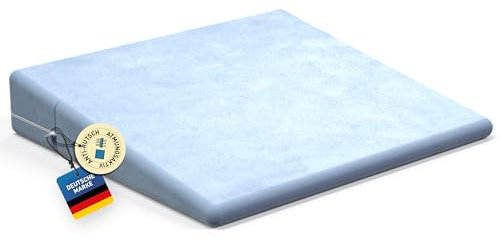 FLIPLINE Keilkissen Stuhl mit atmungsaktivem Anti-Rutsch Samtbezug [optimaler Härtegrad], Polyester, Keilkissen für Auto Bürostuhl Home Office - Sitzkeilkissen Sitzkeil Keil Kissen Sitzkissen