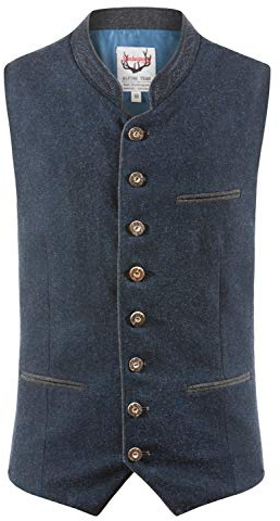 Stockerpoint Sirius Herren Trachtenweste, dunkelblau grau, 46