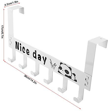 Appendiabiti porta Acciaio al carbonio 6 appendiabiti Porta abiti per anta armadio(1#)