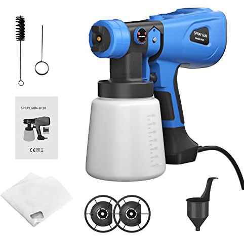 Electric Spray Gun 550W - Advanced Paint Sprayer with 3 Patterns, 1000ml/min Flow, Detachable Container, Adjustable Valve
